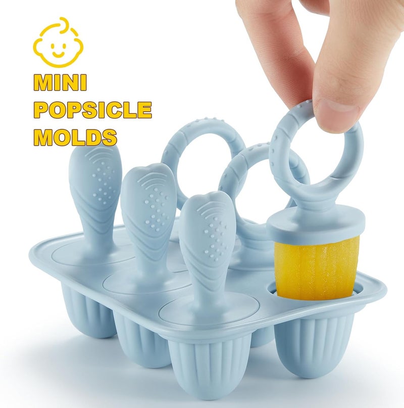 ACOOKEE Toddler Popsicles Molds 1 Pack 6 Handle, BPA Free Silicone Popsicles Molds, Essentials Shower Gifts - Image 2